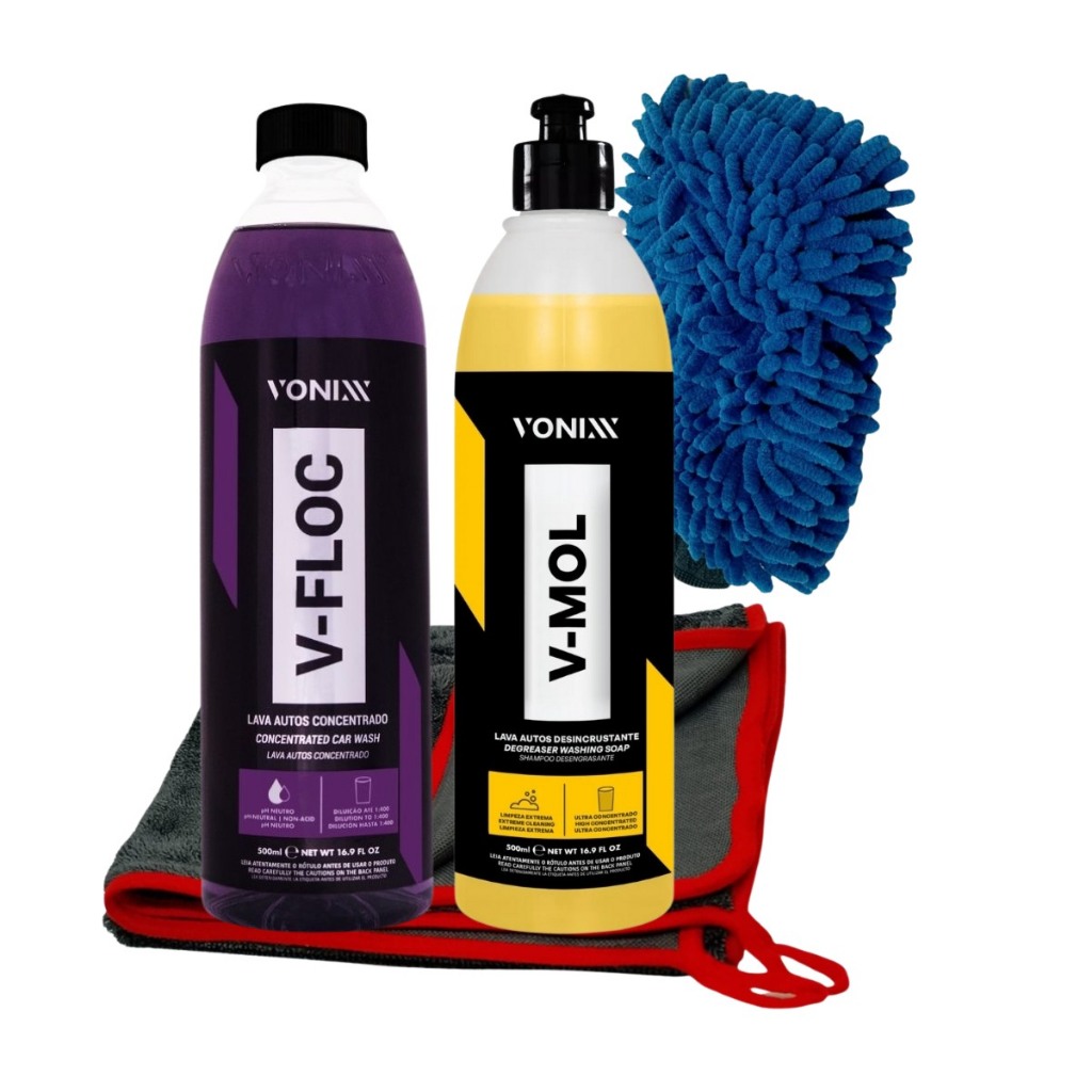 Kit Shampoo Automotivo V Mol V Floc Lavagem Completa Luva em Oferta na Shopee