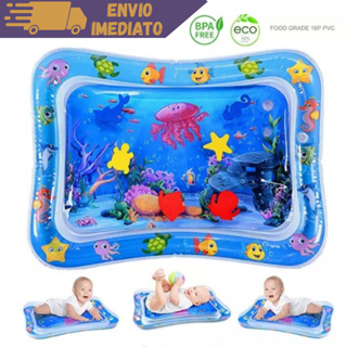 Tapete De Atividades Para Bebês Inflável Interativo Aquario Almofada Sensorial Menino e Menina em Oferta na Shopee
