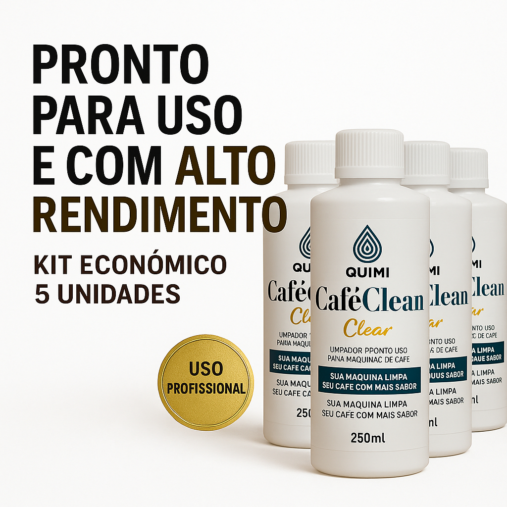 5 Descalcificantes Máquina Café 250ml - Remover Calcário Universal Cafeteiras