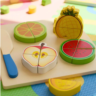Brinquedo MDF Corta Frutas Legumes Doces Crec Brinquedos de Cozinha Corta Crec Velcro Frutas Madeira em Oferta na Shopee
