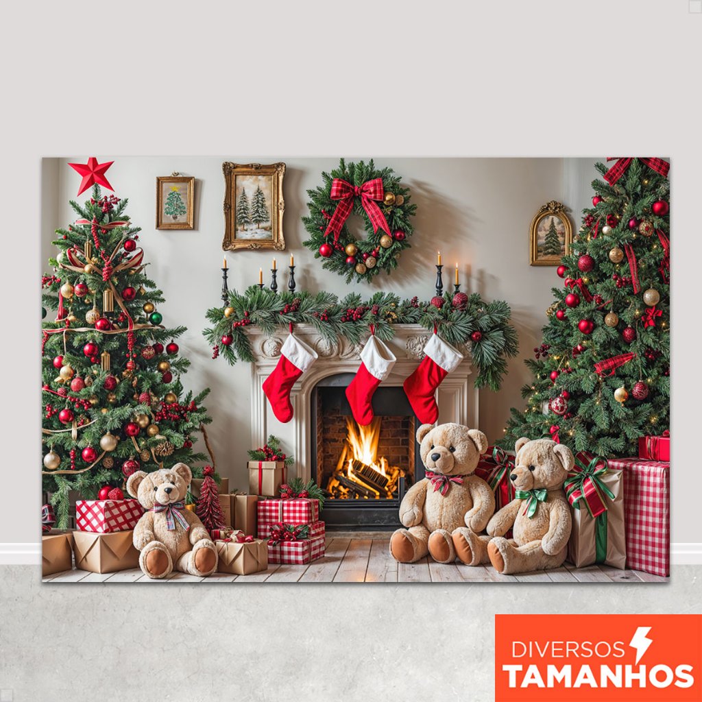 Painel Fundo de Natal Em Tecido Sublimado para Foto – FNT-836 em Oferta na Shopee