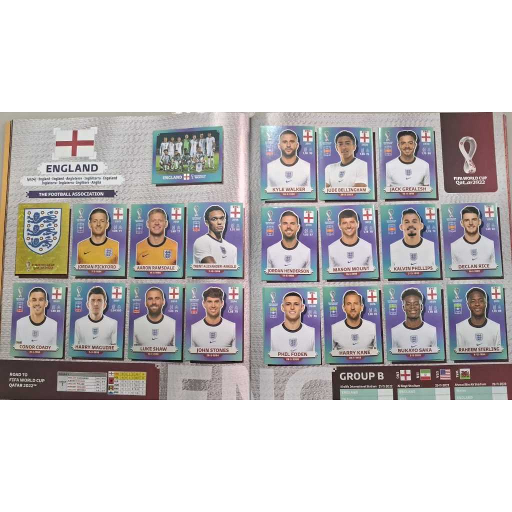 INGLATERRA FIGURINHAS COPA DO MUNDO 2022 ( VENDA POR UNIDADE ) ORIGINAIS PANINI