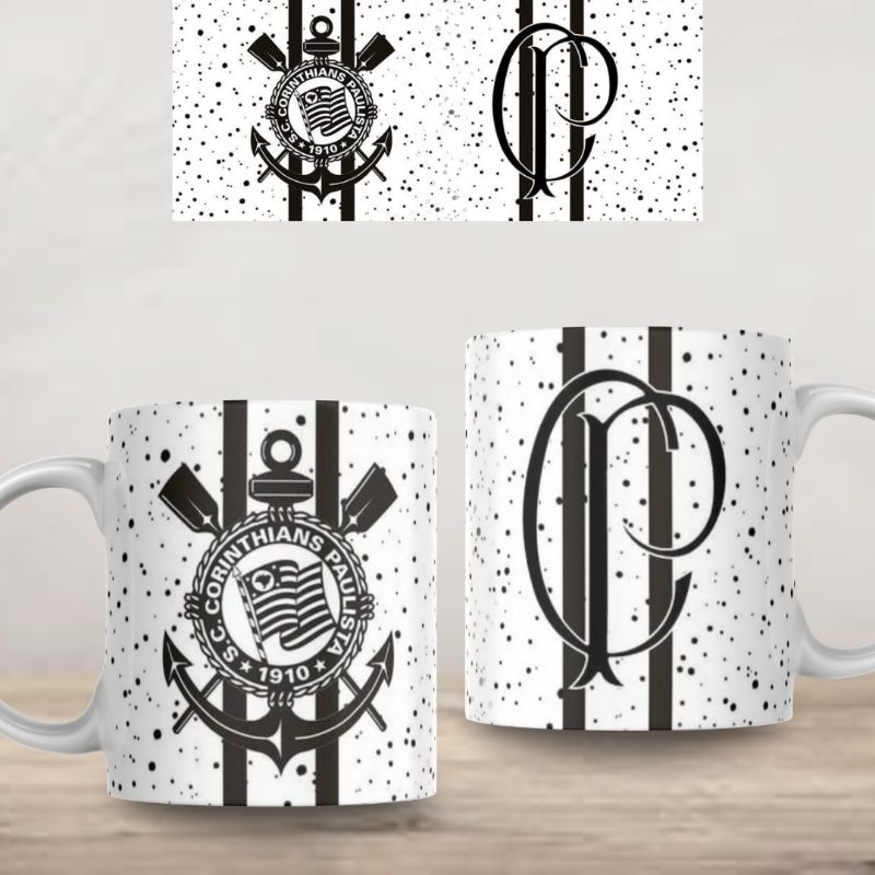 Caneca Personalizada Corinthians Xícara 325ml Branca Cerâmica Porcelana Presente Lembrança em Oferta na Shopee