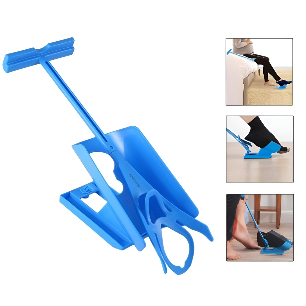 Calçador Suporte Colocador De Meias E Sapatos 2x1 | Grávidas Idoso Pessoas Obesas e pouca mobilidade em Oferta na Shopee