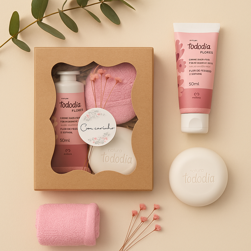 Natura Presente Hidratante + Toalhinha + Sabonete / Natal  (BRINDE Sacolinha Natura) em Oferta na Shopee