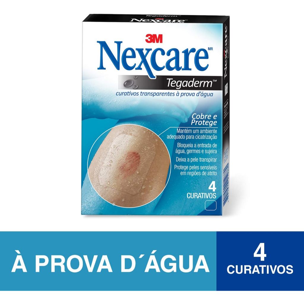 Curativo Tegaderm Sem Pad com 4 Nexcare