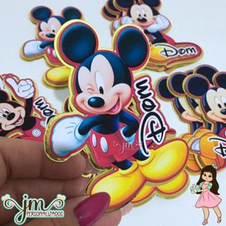 Apliques 3D - Tema: Mickey - Fazemos todos os temas | Lembrancinha Infantil | Mêsversário | Aniversário | Festa Infantil