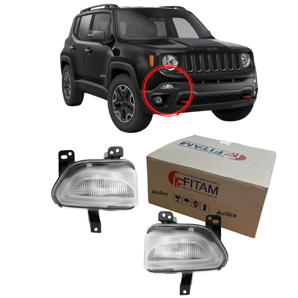 Par Pisca Seta Do Parachoque Jeep Renegade 2015 2016 2017 18
