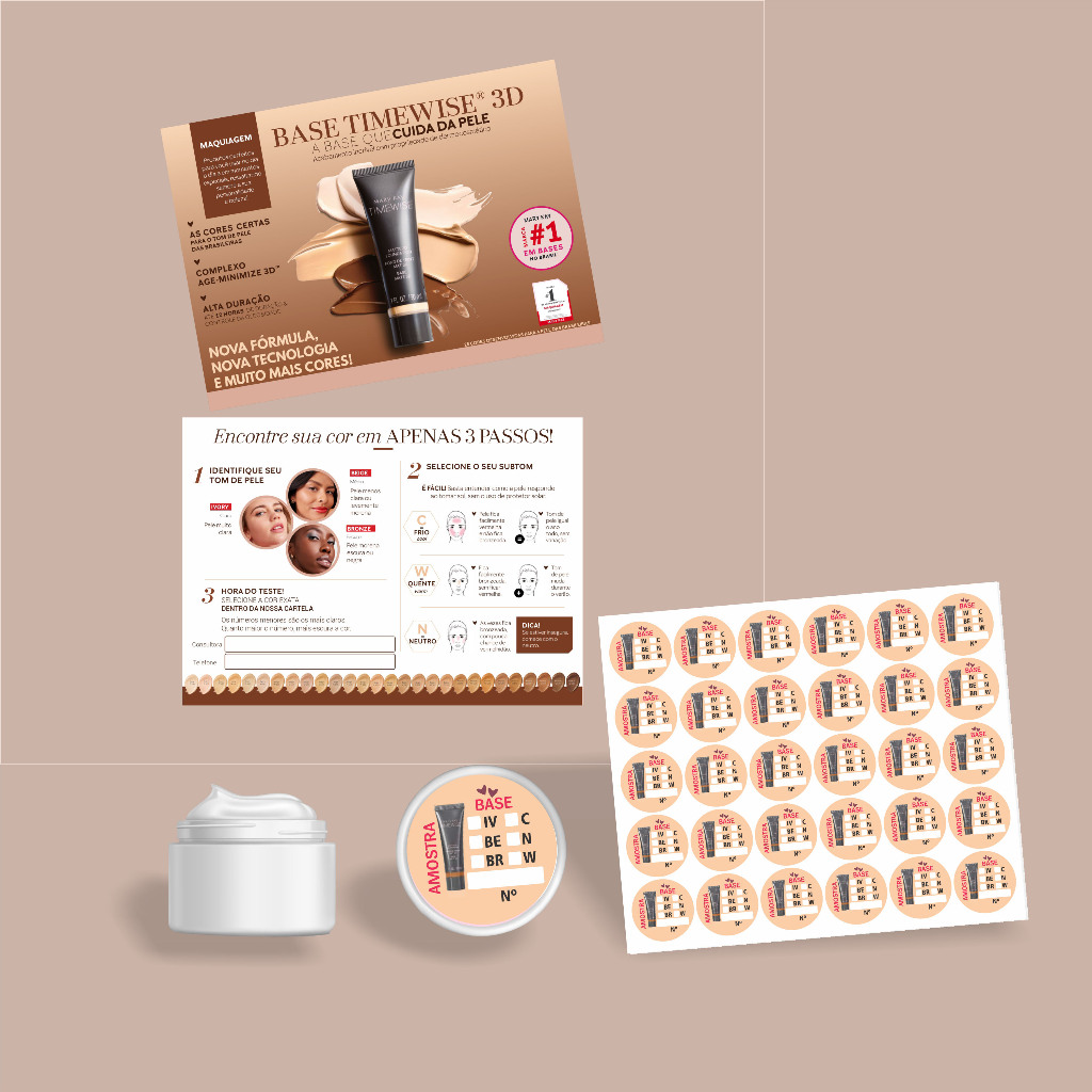 Kit Folheto de Apresentação + Cartela de Adesivos para Potes Amostras Produtos Mary Kay em Oferta na Shopee