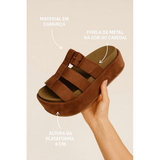 Papete Birken Plataforma Gladiadora com Fivela- SUPER TENDÊNCIA