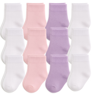 Kit Pares Meias Bebê RN Recém Nascido Essencial Enxoval Saída Maternidade 0-10 Meses Lisa Fina em Oferta na Shopee