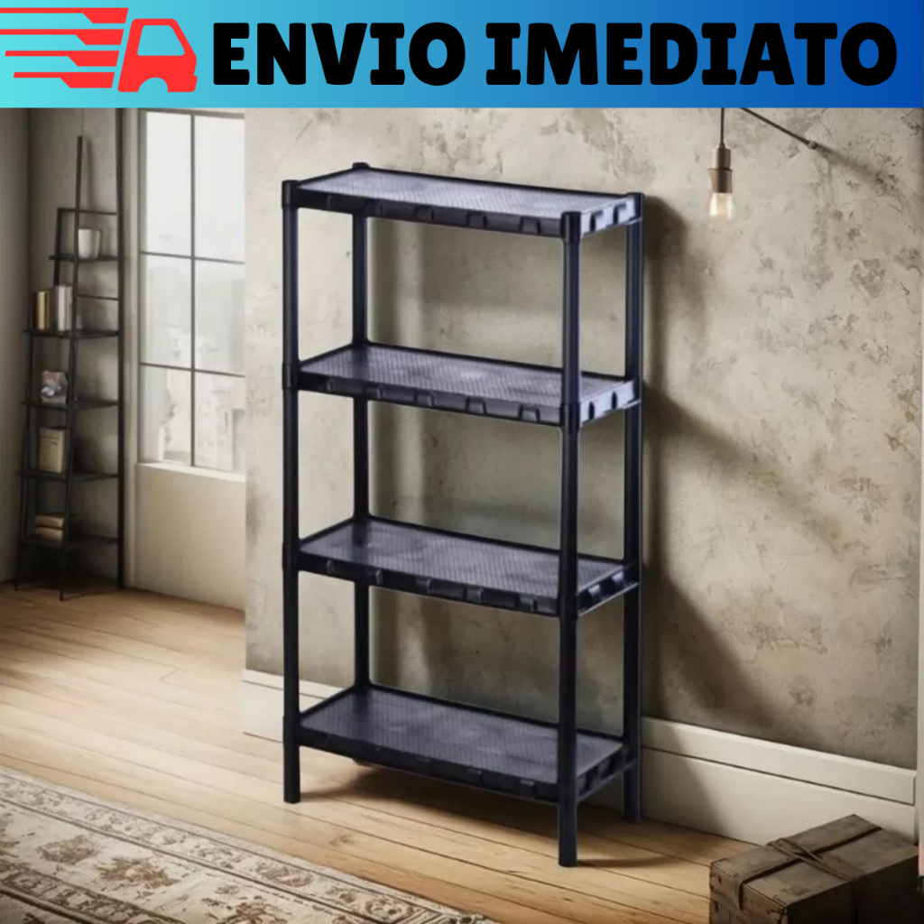 Estante Prateleira 4 Andares Modular Organizador Multiuso Plástico Resistente