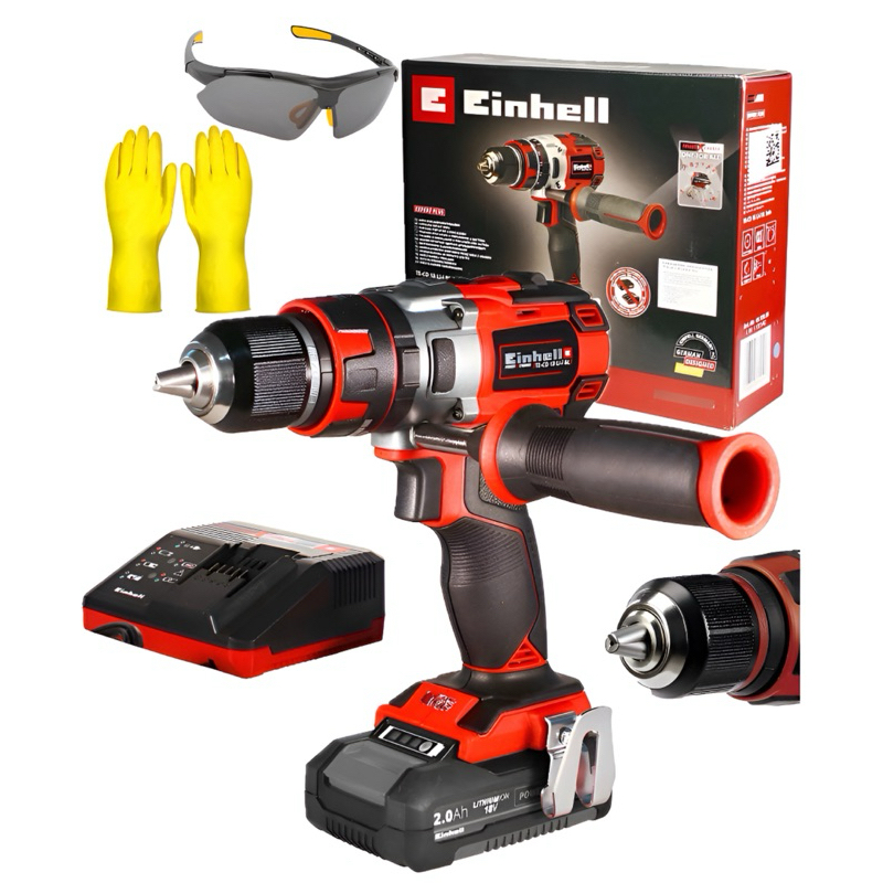 Parafusadeira Impacto Einhell Furadeira A Mão C/ Bateria 18v Vermelho 60