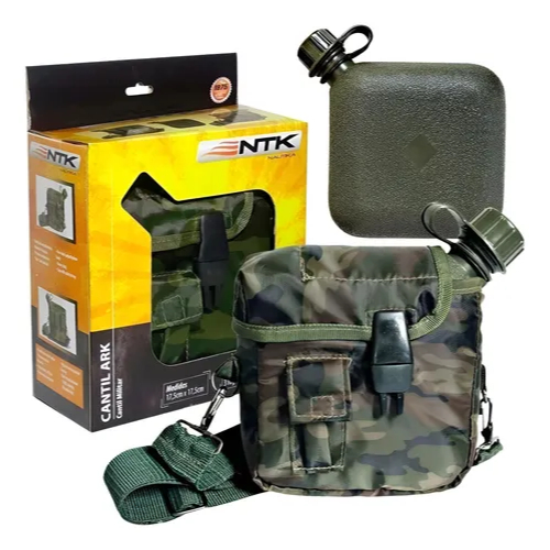 Cantil Para Água 1.8litros Pvc Camuflado Militar Ntk Ark