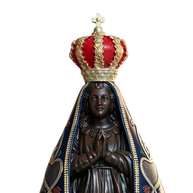 Imagem Nossa Senhora Aparecida Resina Tradicional Original 20cm