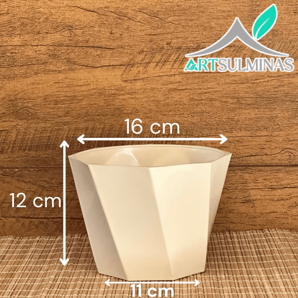 Vaso Cachepô Facetado Torcido N3 Moderno Decorativo para Flores e Plantas Casa Sala Escritório em Oferta na Shopee