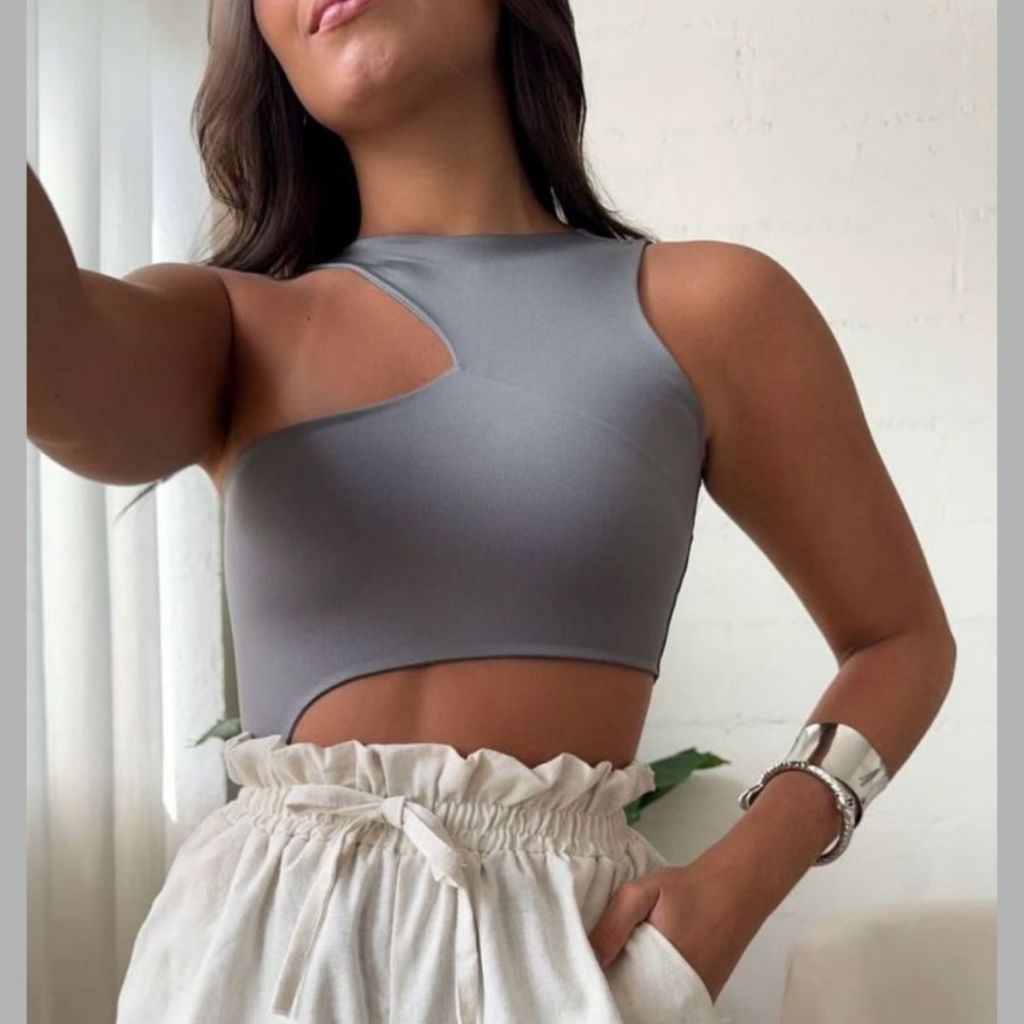 Body Feminino Elegante Bori boddy Verão bory Cavado Recorte do lado Decote bodysuit moda gringa VIVI