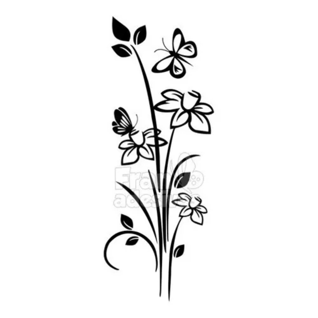 Adesivo Decorativo Para Box De Banheiro Floral Flor Borboleta em Oferta na Shopee