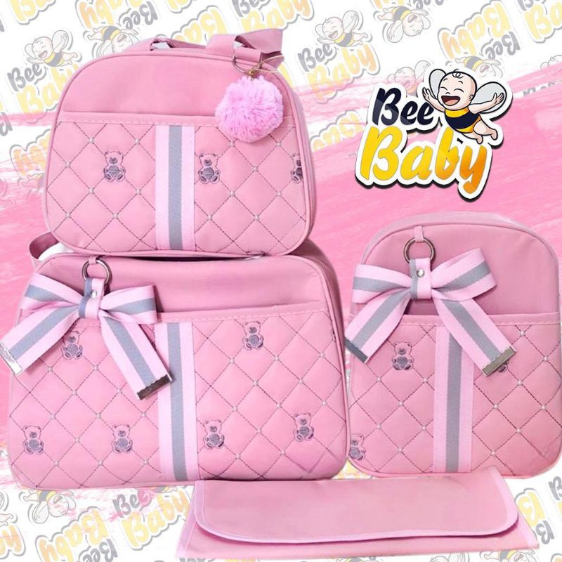 ✅ ⏩ KIT DE BOLSAS MATERNIDADE 4 PEÇAS URSO ⏩🚚 ENVIO IMEDIATO⏩✅KIT MATERN. TÉRMICO, IMPERMEÁVEL 💦✅ MATERIAL DE QUALIDADE✅