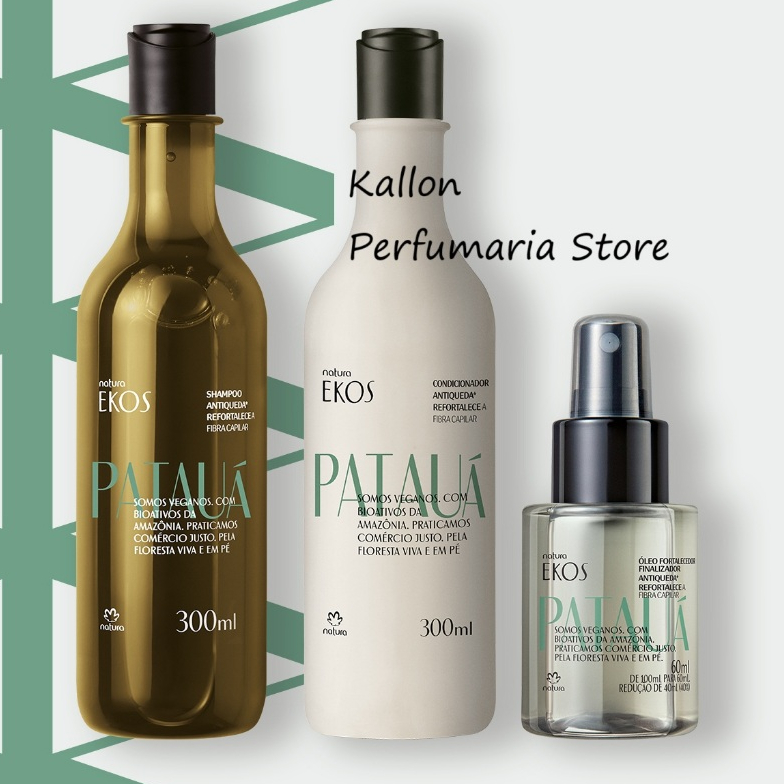 Kit Ekos Pataua Shampoo, Condicionador e Óleo Fortalecedor, Natura Cosméticos