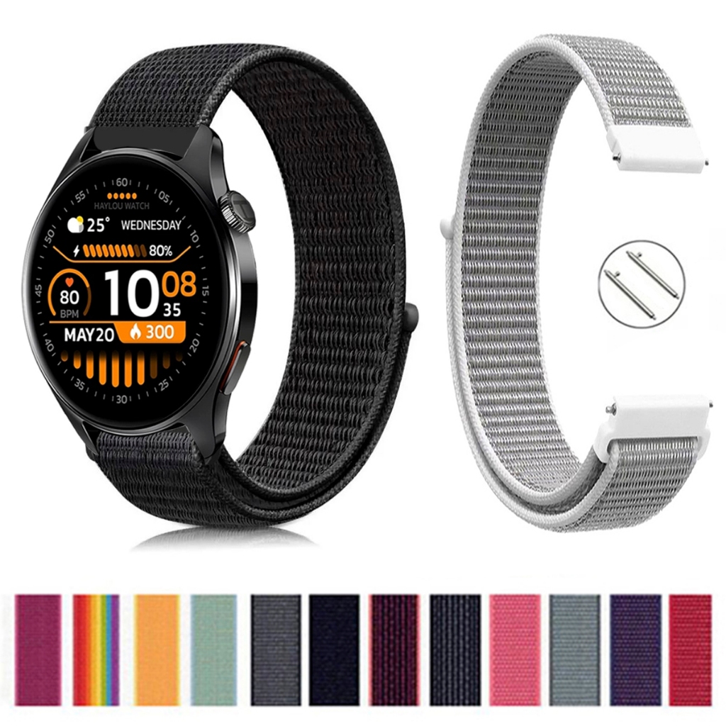 Pulseira 22mm de Nylon para Smartwatch Haylou Watch 4s de Engate rapido Pronta entrega no Brasil