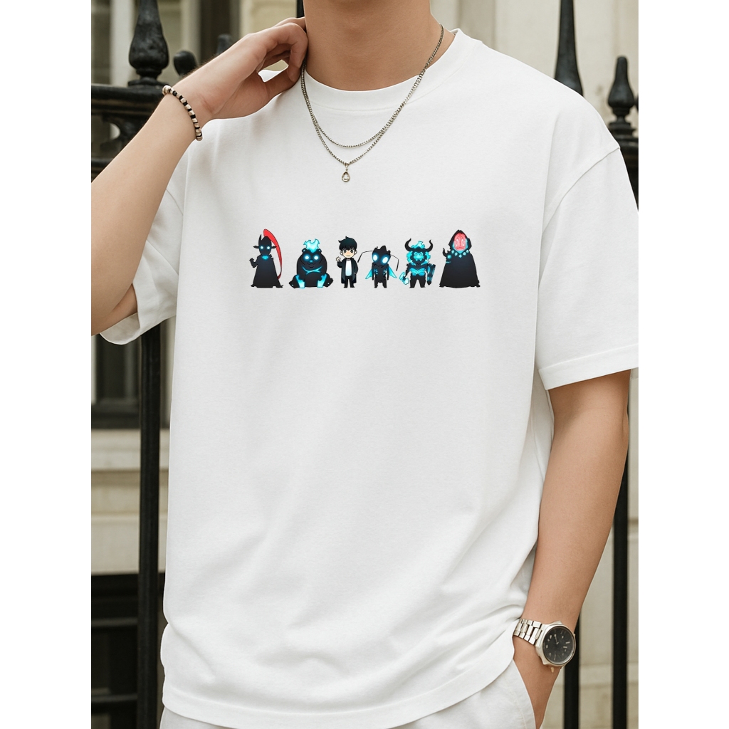 Camiseta Masculina Solo Leveling Anime Igris Tank Sung Jin-woo Beru Iron e Fang Desenho 100% Algodão Premium em Oferta na Shopee