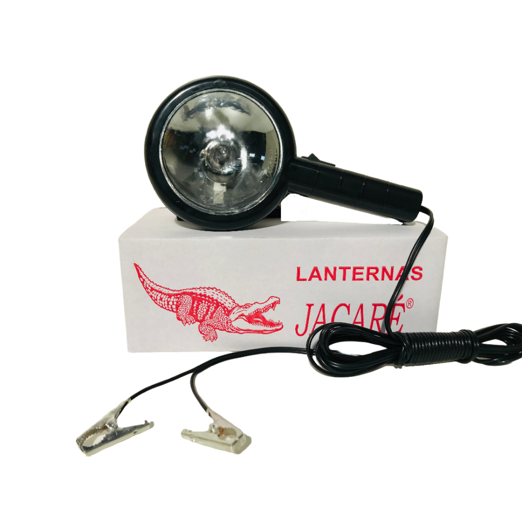 LANTERNA SIRIBIM JACARÉ COM GARRAS PARA BATERIA 12V LANTERNA PARA CAÇA E PESCA