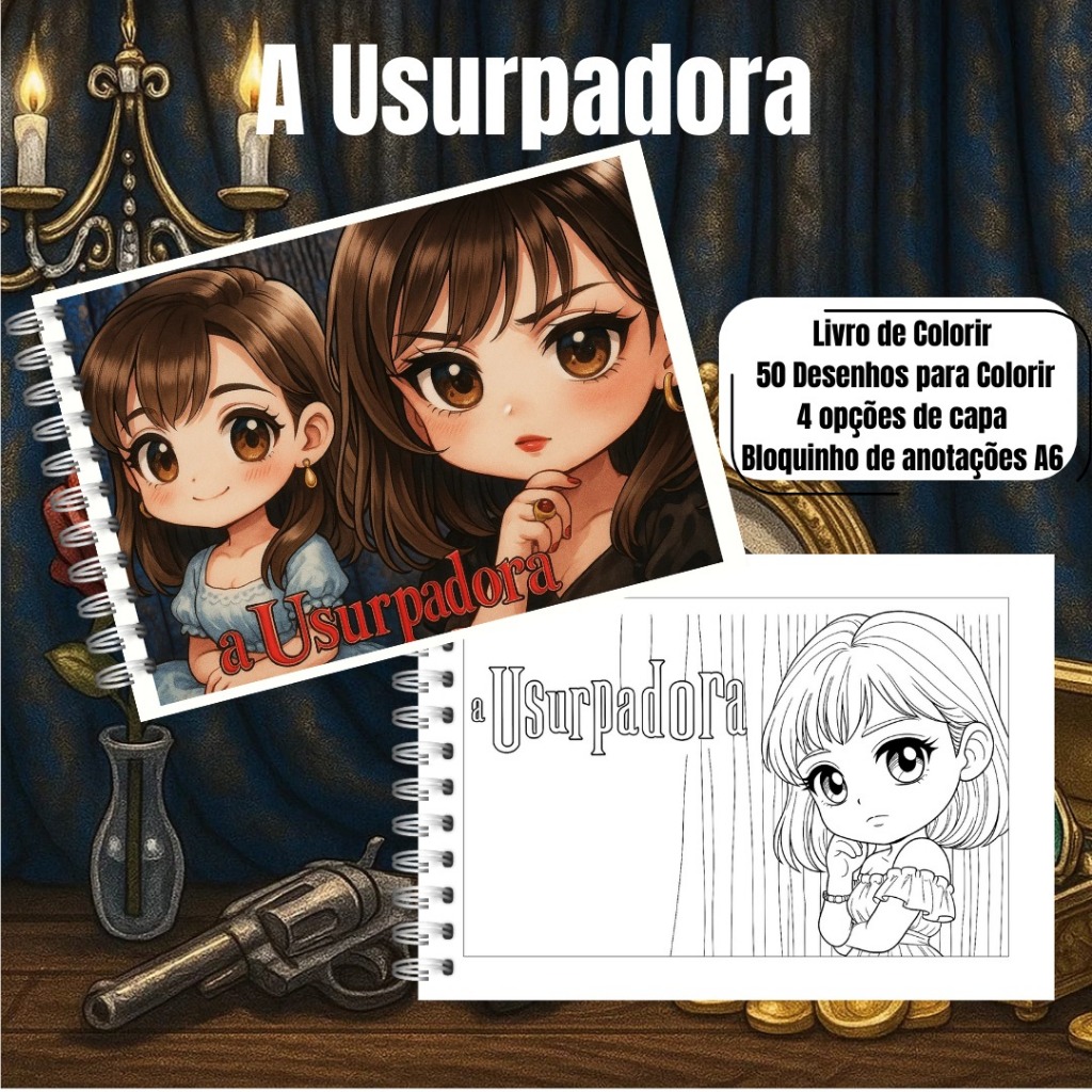 Livro de Colorir A Usurpadora A5 – Criatividade e Nostalgia em Cada Página!