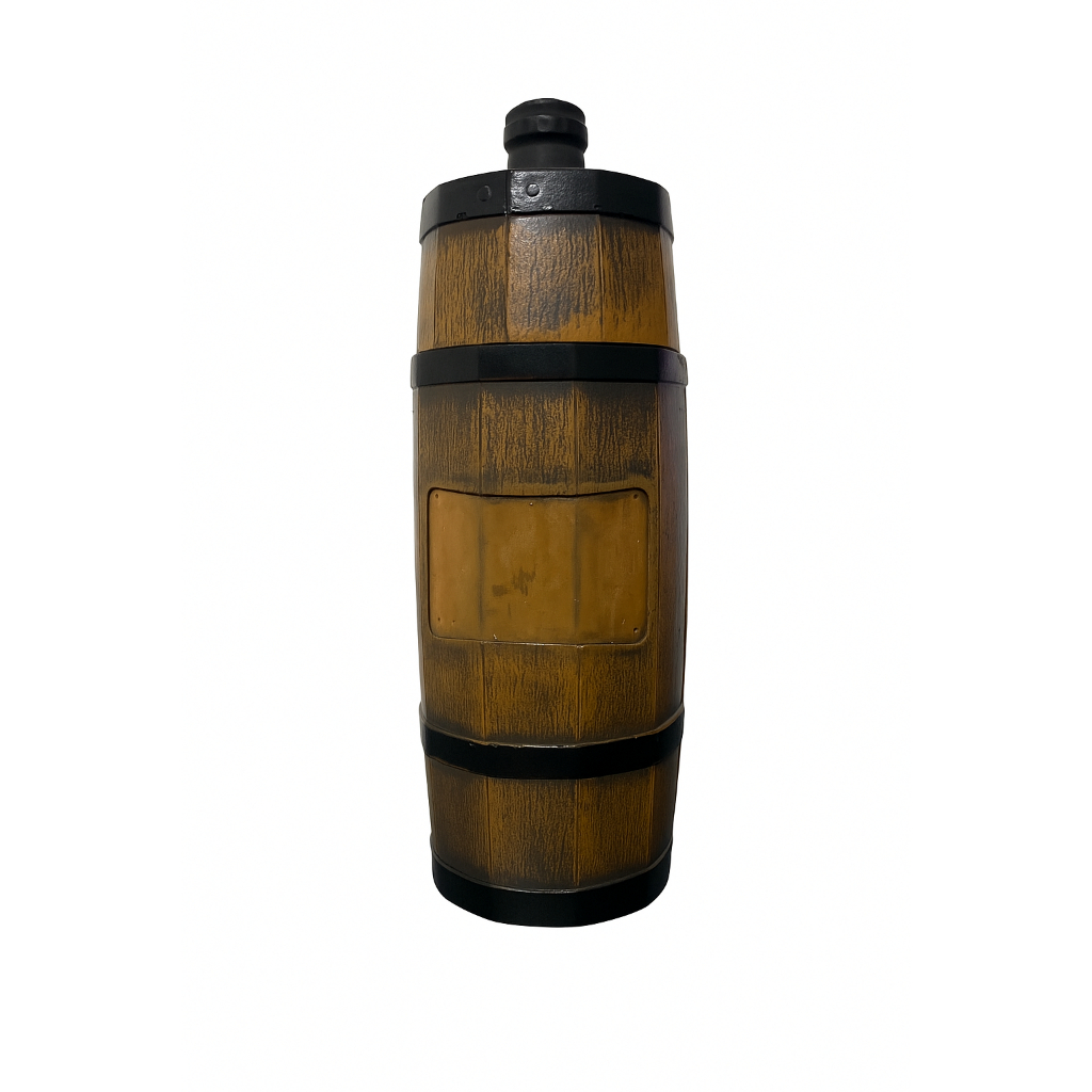 6 x Porta Garrafas Estilo Barril Rústico Madeira - Suporte Decorativo para Vinho ou Cerveja