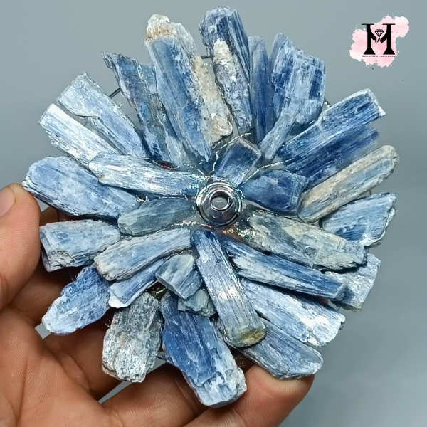 Incensário De cianita azul Pedra Da Proteção/ Porta Incenso / Natural de Pedra Arcanjo Miguel