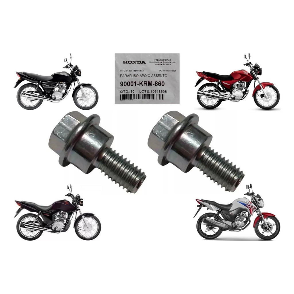 KIT DE PARAFUSO FIXAÇÃO BANCO CG TITAN 150 FAN 150 CG 125 FAN 125 TITAN 2000 ORIGINAL