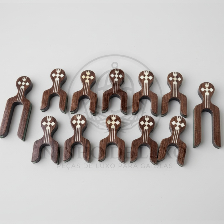 Presilhas De Luxo Poleiros Gaiolas De Trinca Ferro ou Coleiro Kit em Oferta na Shopee