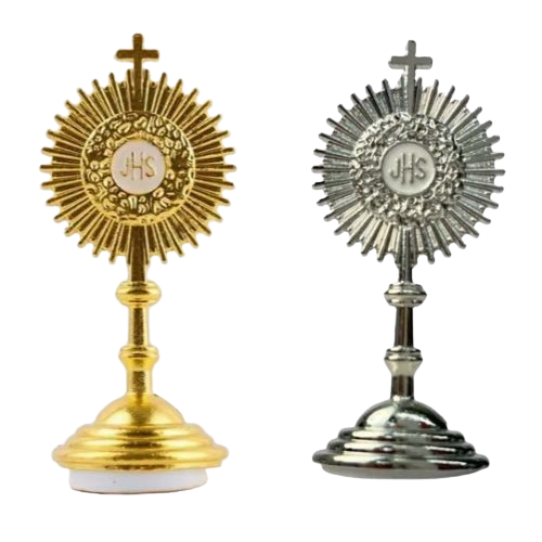 Mini Ostensorio Santissimo Eucaristia JHS Para Casa Carro M2 em Oferta na Shopee