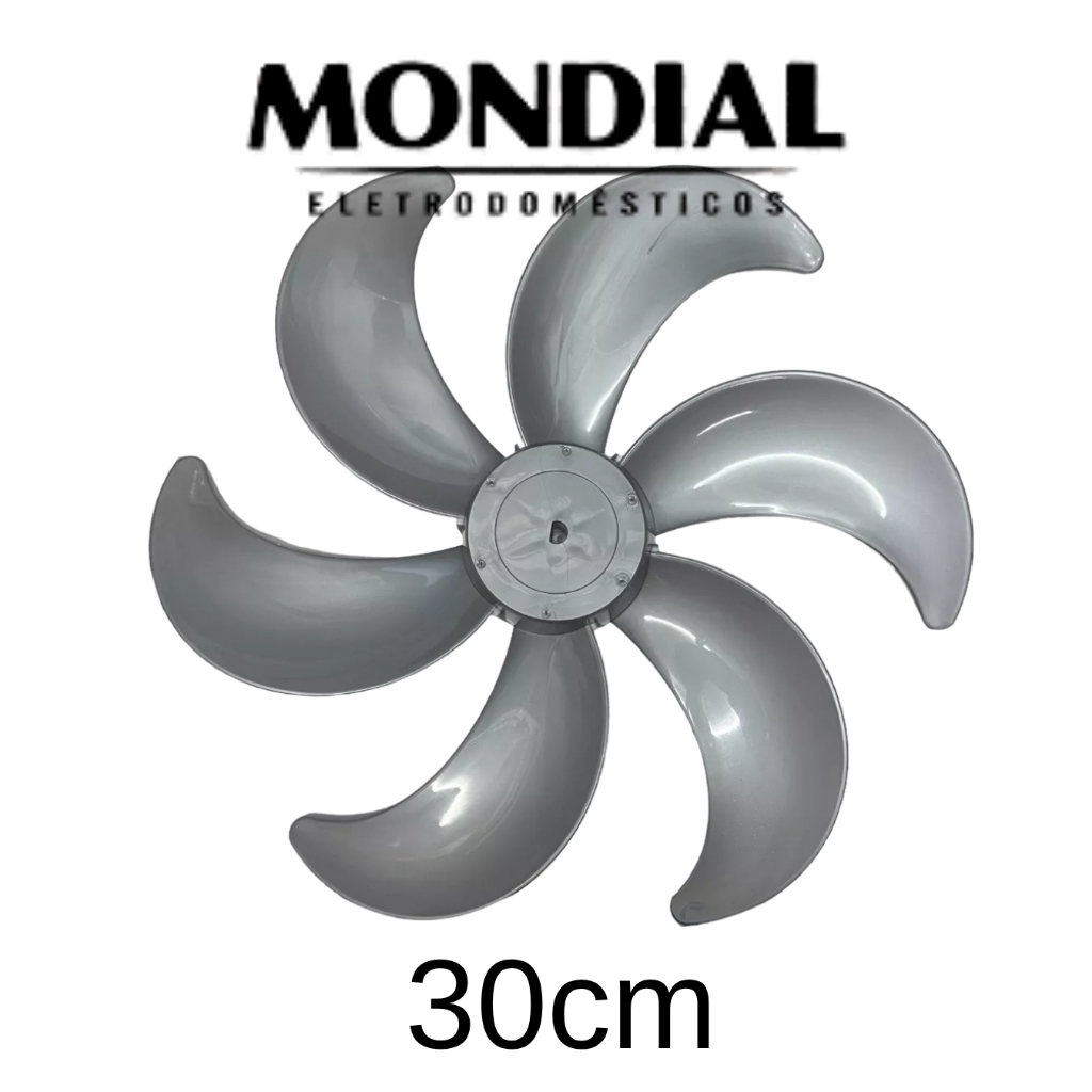 Hélice para Ventilador Mondial 30cm 6 Pás – Compatível NV-15, NV-32, V37, VT-31 e Outros Modelos em Oferta na Shopee