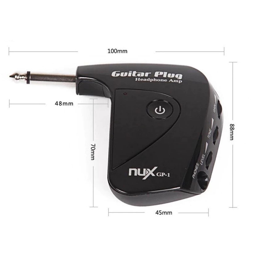 Mini Amplificador Fone Ouvido Nux Gp1 Guitarra Baixo Pro