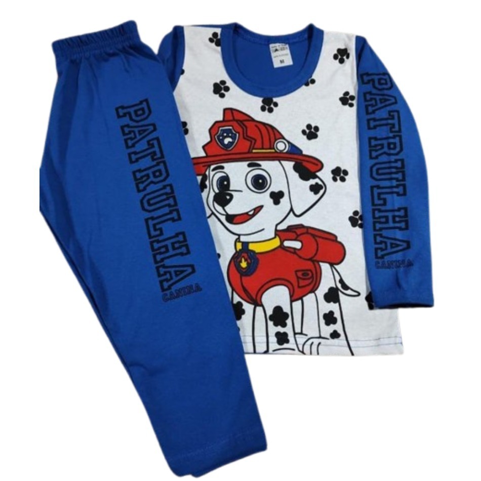 Conjunto De Moletom Patrulha canina Flanelado Quentinho Moletom infantil com capuiz