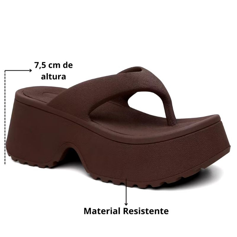 tamanco feminino plataforma alta,  sandália plataforma alta Wing - Lançamento em Oferta na Shopee