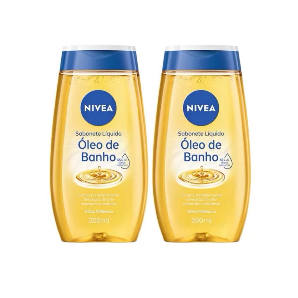 Sabonete líquido Nivea Óleo de Banho líquido 200 ml em Oferta na Shopee