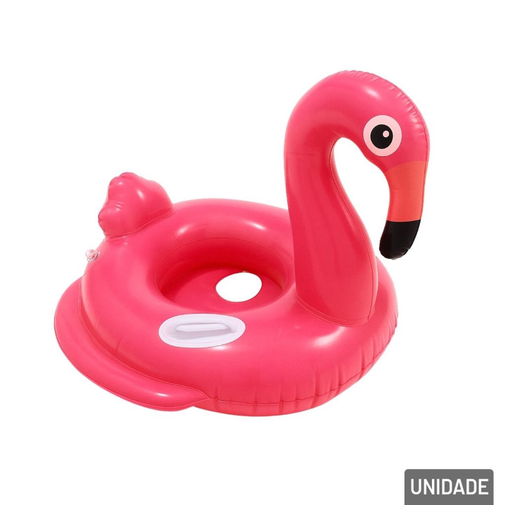 Boia com Assento Infantil 80x70cm Flamingo Rosa