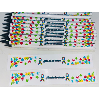25 lembrancinha lápis personalizado para festa infantil Autismo em Oferta na Shopee
