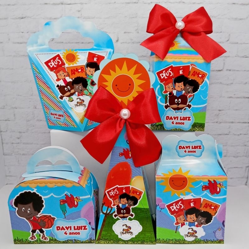 KIT PERSONALIZADO TRÊS PALAVRINHAS (PEGUE E MONTE) / LEMBRANCINHAS TRÊS PALAVRINHAS / CAIXINHAS PERSONALIZADAS