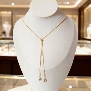 Colar Gravatinha Feminino Ponto De Luz Zircônia Cristal Veneziana 60CM Banhado A Ouro 18K Luxo em Oferta na Shopee