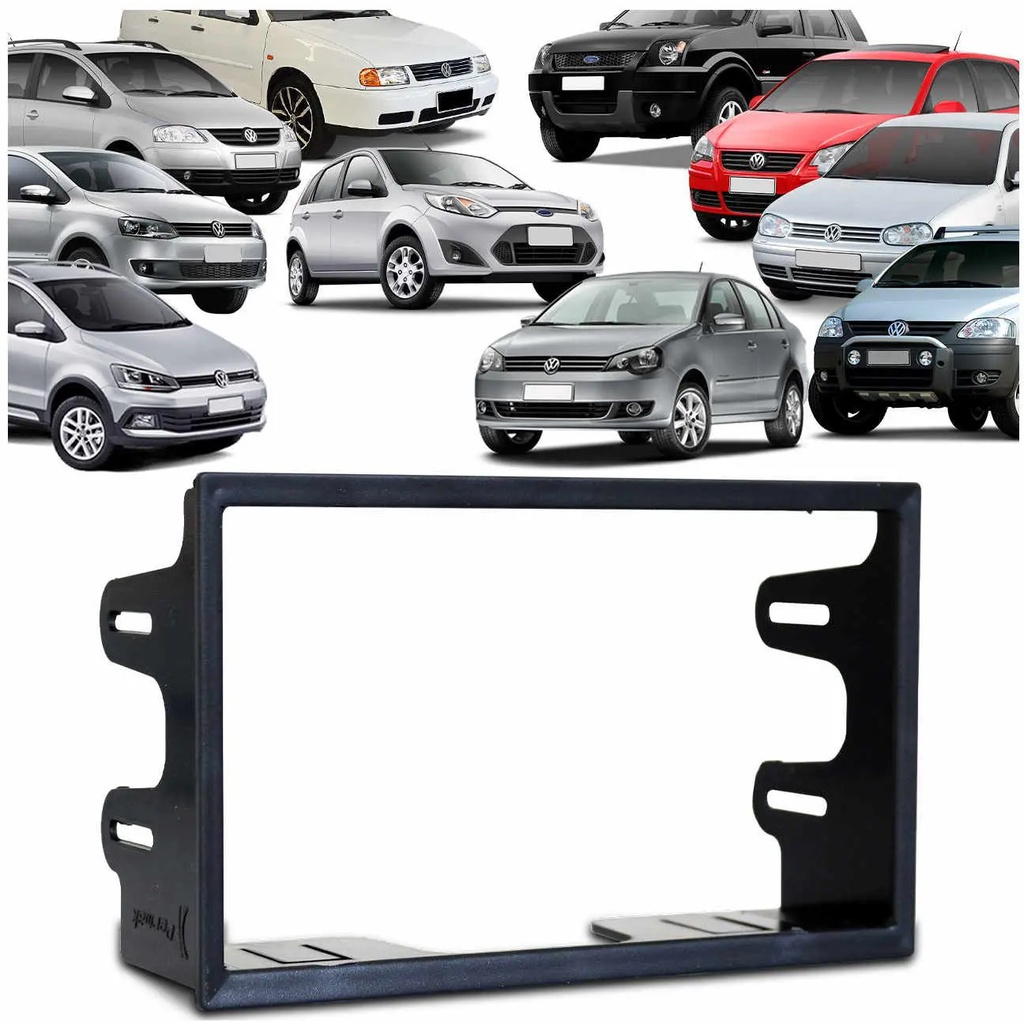 Moldura Painel 2 Din Multimidia Dvd Mp5 Golf Polo Bora Ecosport Fiesta Fox Para Aparelhos Padrão Chines