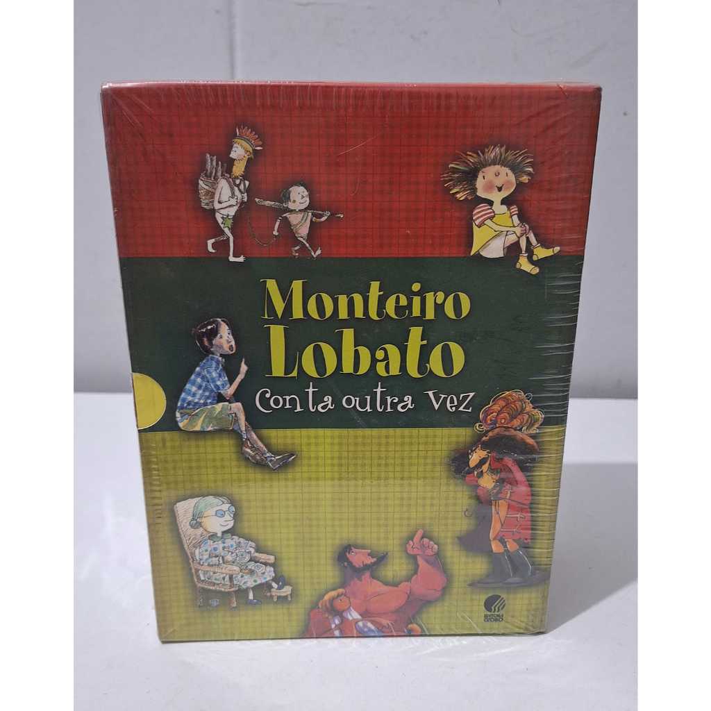 Monteiro Lobato conta outra vez Caixa com 8 Títulos Fábulas Histórias da Tia Nastácia Peter Pan