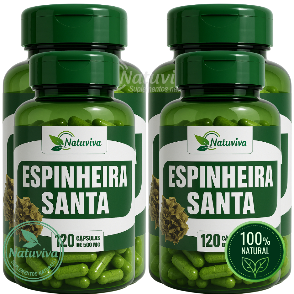 Natuviva Espinheira/Santa Apoio Natural à Saúde Gástrica e Digestiva 120 Cáps 500mg