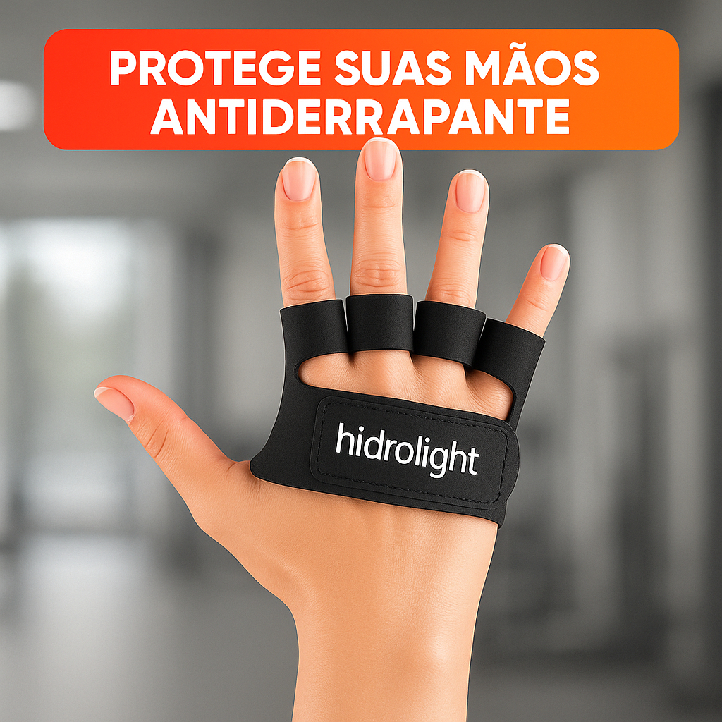 Mini Luva Grip Neoprene Crossfit Musculação Academia Halteres Calos Antiderrapante Par Proteção