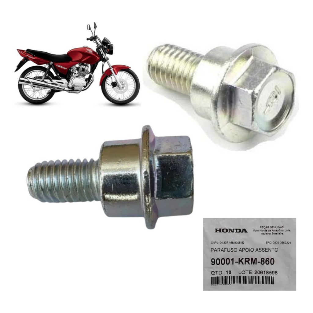 KIT DE PRAFUSOS FIXAÇÃO DO BANCO HONDA CG TITAN 150 FAN 150 E 125 TITAN 125 ORIGINAL ENVIO IMEDIATO NO MEMSO DIA