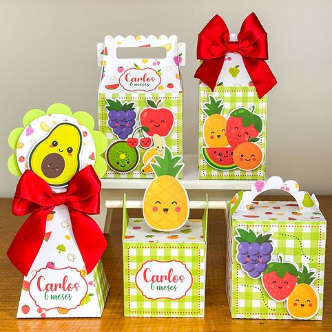 KIT CAIXINHAS PERSONALIZADAS Frutinhas Personalizado Lembrancinhas - Caixinha Personalizadas