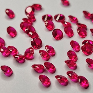 Lote Com 10 Pedras Preciosas De Rubi Reconstituído 3mm Corte Brilhante Facetado em Oferta na Shopee
