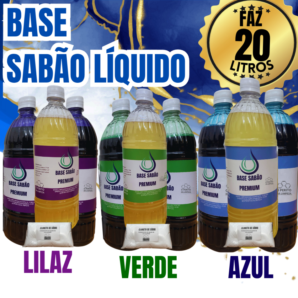 Base kit sabão líquido - Faz 20 litros de lava roupas - O PERITO DA LIMPEZA